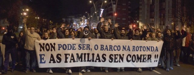 Manifestación contra a instalación do Bernardo Alfageme en Coia